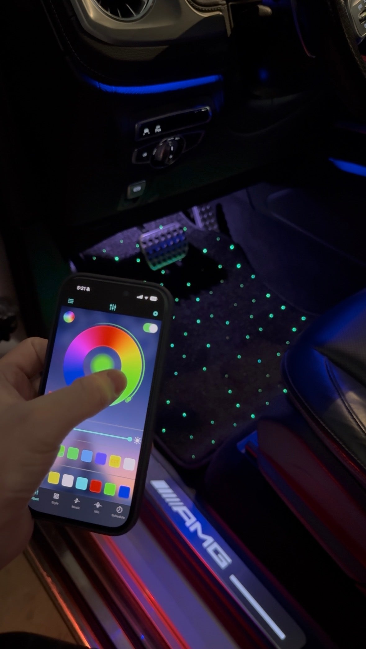 Smart LED Ambient Lighting Car Mats (4pcs)